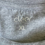 Men's Grey Cotton T-Shirt Size XL OWN THE MOMENT Cleer Logo Graphic Tee NWOT