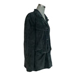 Vintage Jessica Holbrook Women's Black Suede Leather Blazer L Button Up Jacket