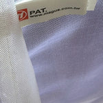 White Collapsible Mesh Laundry Hamper Foldable Polyester Bag with Handles VG