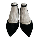 Nine West Briy Black Suede Flats Women’s Ankle Strap Pointed Toe Size 6