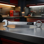 Husky 17mm Metric Combination Wrench 12-Point Polished Chrome Excellent Cond