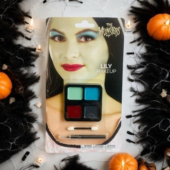 Munster Lily Halloween Makeup Set Eyeshadow Palette Eye Pencil New Sealed