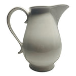 Crate & Barrel Large White Ceramic Pitcher 9.5” Modern Pottery Jug NWOT