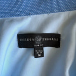 Men’s Shirt Society of Threads Slim Fit Light Blue Shirt Long Sleeve Dress Shirt