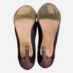 PRIMADONNA Burgundy Faux Suede Leather High Heel Ankle Booties Women’s Size 36