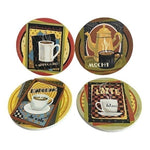 Thirstystone 4Piece Sandstone Coaster Set 4.25 Natural Absorbent Cork Bottom New
