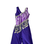 Weissman Girls Purple Dance Jumpsuit Size Small Costume Performance Outfit