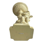 Angel Cherub Concrete Statue 11x7x5.5" Candle Holder Bird Feeder Water Bowl VG