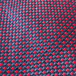 Ashley & Blake Navy Blue Burgundy Red Diamond Print Silk Mens Neck Tie 59" VG
