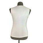 Mens White 100% Polyester Soft Stretch Solid Athletic Workout Tank Top Sz S NWOT