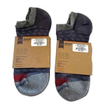 2x NWT MADE HERE Spangle No Show Grey Unisex Cotton Socks Sz S/M Made in USA