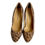 WILD DIVA Leopard Print Brown Black High Heel Pumps Sandals Women's Size 6 NIB