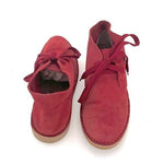 SELECTED Portugal Unisex Suede Leather Lace-Up Ankle Boots Red Size 40