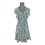 Tommy Hilfiger Womens Blue Floral Print Fit & Flare Dress Size 14 NWT