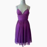 David’s Bridal Purple Sheer Fit & Flare Bridesmaid Dress Straps Size 0