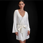 B The Label White Swiss Dot Lace Robe & Cami Sleepwear Set NWT