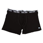 MADE HERE All American Black White Viscose Rayon Spandex Boxer Brief Mens Sz S