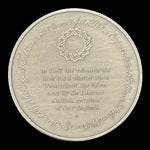 Franklin Mint History of Colonial America Pewter Medal Hiding Royal Charter VG
