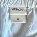 Merona Women’s White Cotton Tiered Midi Skirt Ruffled Knee-Length Size M