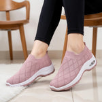 Women's Air Cushion Slip-On Orthopedic Walking Shoes Dusty Pink Mesh Size 9 New