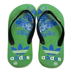 Adidas Green Blue Pattern Flip Flops Sandals EU 40/US 9 Slippers NWOT