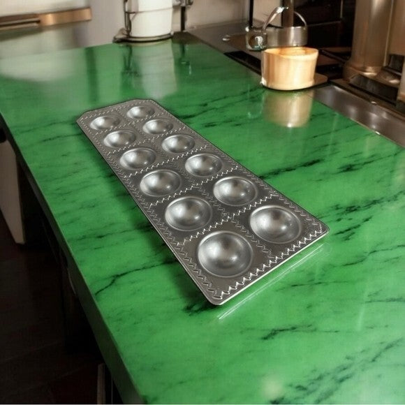 IPS Torino Raviolamp Aluminum Ravioli Press Maker 12 Hole Mold Italy Vintage