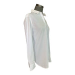 LIZ CLAIBORNE Womens White Cotton Shirt M Button Down Long Sleeve Point Collar