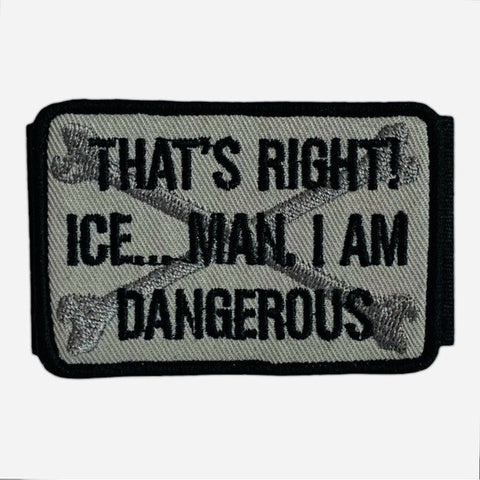 Top Gun Goose I Am Dangerous Patch Embroidered Tactical Chevron 3"x2" New