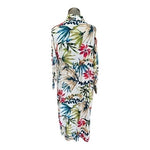 ZANZEA Floral Print Kimono Duster S/M Long Sleeve Cover-Up 45" Hawaiian NWT