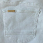 Chico's So Slimming White Cotton Girlfriend Cropped Jeans Sz 6 0.5 33W VG