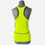 Alii Sport Women's Lemon Citron Black Athletic Tank M Mesh Bra UV Protection NWT