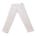 Denim&Co Cotton Straight Athletic Pants Women Medium Off White Elastic Waist New