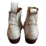 Matisse Mustang White Distressed Leather Ankle Booties Women's Size 8.5 Cowboy