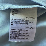 Alfani Women's Light Blue Chiffon Layered Top XXL Sheer 3/4 Sleeve Relaxed VG