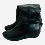 Bruno Magli Black Lambskin Leather Platform Knee-High Boots Women’s EU35 US5