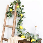 Lemon Garland 6ft Green Yellow Orange Fruit Vine Spring Summer Decor NIP