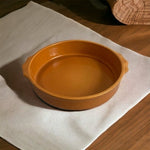 Vintage Bretagne Ceramic Industries Art Nouveau Orange Casserole Dish 11.5" VG