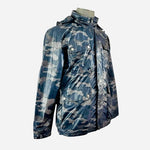 STRUCTURE Jax Cargo Jacket M Camo Hooded Athletic Zip Front Windbreaker Blue EXC