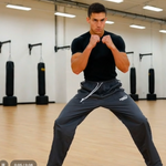 Century Krav Maga Black Nylon Track Pants Relaxed Streetwear Y2K Men S-M NWOT