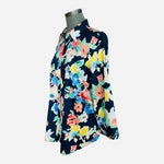 Lauren Ralph Lauren Women's Multicolor Floral Cotton Button Up Top 1X Cropped