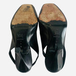 VIA SPIGA Black Leather High Heel Slingback Pumps Women’s Size 5