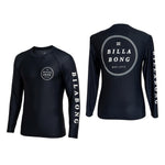 Billabong Men's Sol Searcher Long Sleeve Rash Guard S Black UPF 50+ Swim Top EXC