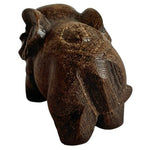 Chinese Boxwood Hand-Carved Elephant Statue 2.6" Feng Shui Good Luck Figurine