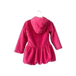 American Widgeon Girls Pink Faux Fur Heart Jacket Size 5 Zip Front Coat