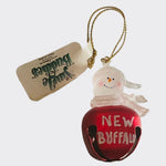Jingle Buddies Red Clear Frost Bell Ornament New Buffalo Xmas Collectible NWT
