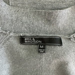 89th & Madison Open Front Knit Duster Cardigan Gray Womens Size M