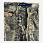 JUST USA Black Label Python Print Jeans Gold Women Size 30