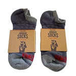 2x NWT MADE HERE Spangle No Show Grey Cotton Socks Unisex Sz S/M Made in USA