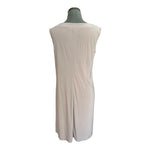 R&M Richards Women's Mocha Gray Rhinestone Neckline Sheath Dress M Sleeveless VG