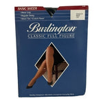 Vintage Burlington Classic Full Figure Pantyhose Queen Size Black Sheer Nylon